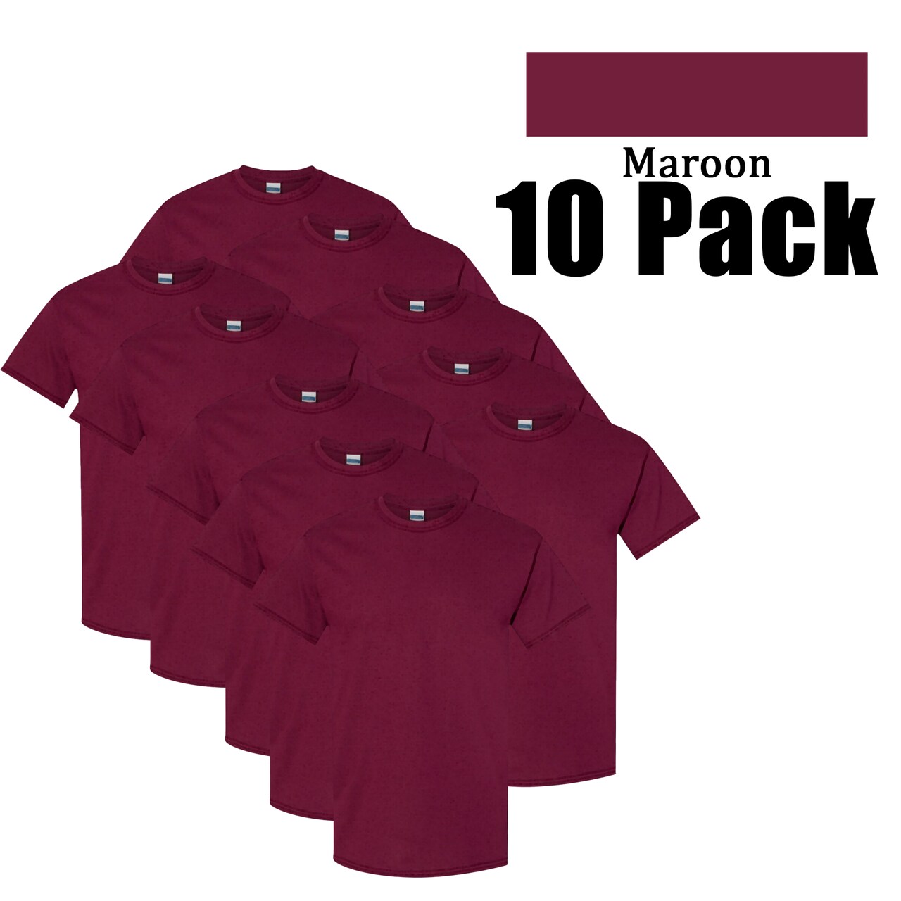 Gildan Heavy Cotton T-Shirt 10 Pack, Maroon – Crafting Blanks for Small Business